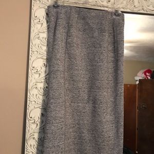 H&M heather grey body con midi pencil skirt